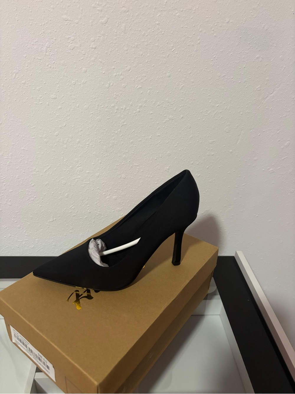 Black Pointed Toe Stiletto Pump - Women's Dress Heel